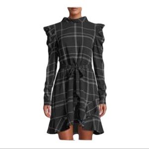 🆕🔥JULIA JORDAN RUFFLED PLAID CREPE DRESS NWT